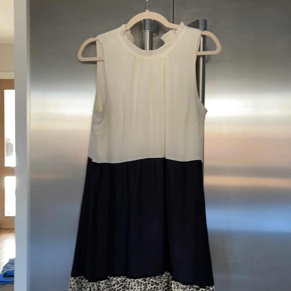 3 tiered midi swing dress, with subtle high-low hem